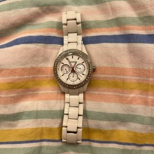 White Fossil Watch for Women.